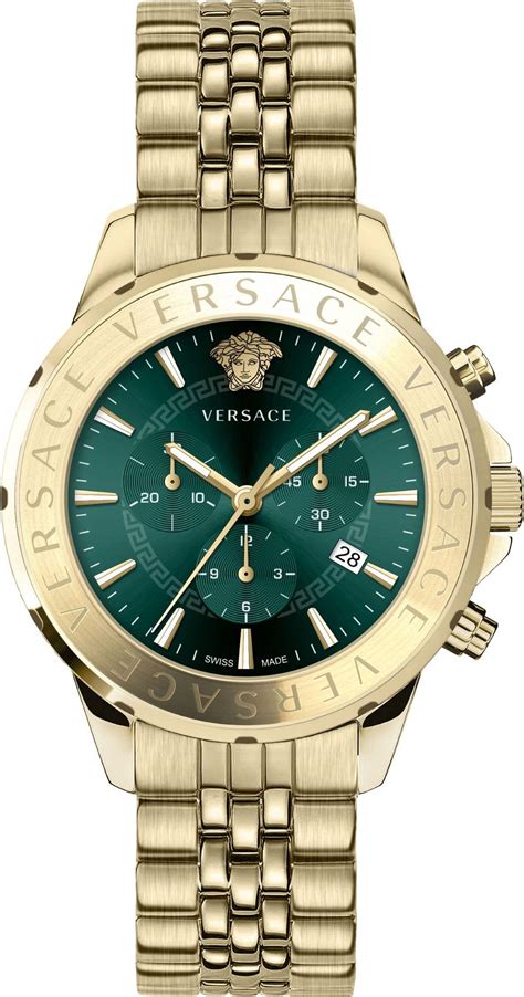 versace green dial men's watch